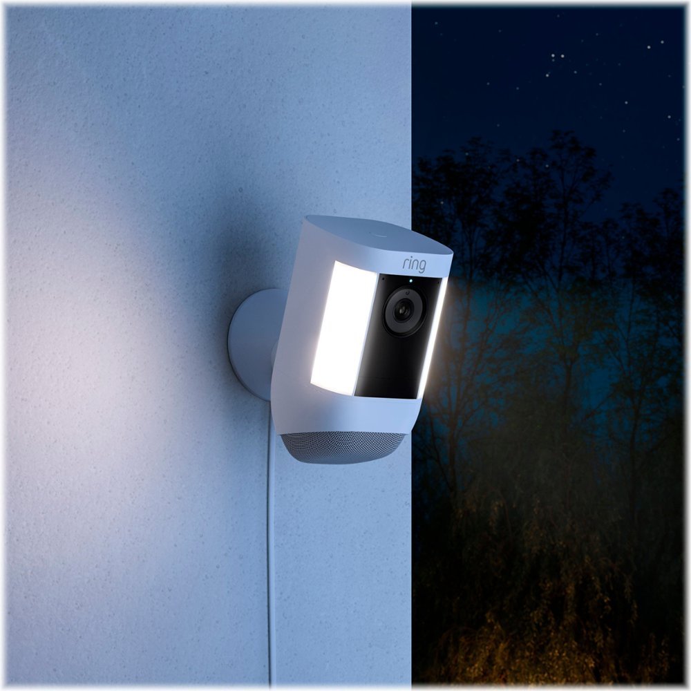 Ring Spotlight Cam Pro Outdoor 1080p Plug-In Surveillance Camera - White (New)