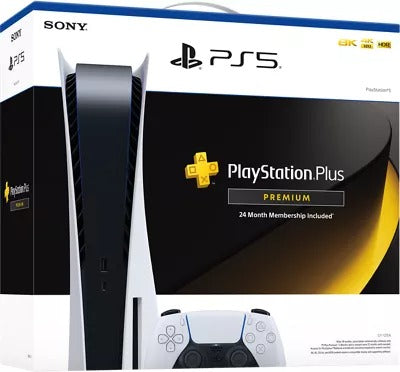 Sony PS5 Disc Edition Bundle With PlayStation Plus 24 Months Premium Membership (New)
