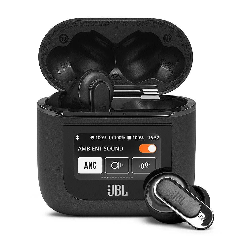 JBL Tour Pro 2 True Wireless Noise Cancelling Earbuds - Black (Certified Refurbished)