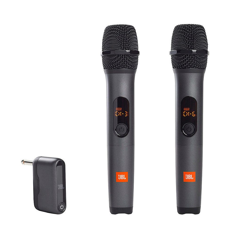JBL Wireless Two Microphone System with Dual-Channel Receiver - Black (Renewed)
