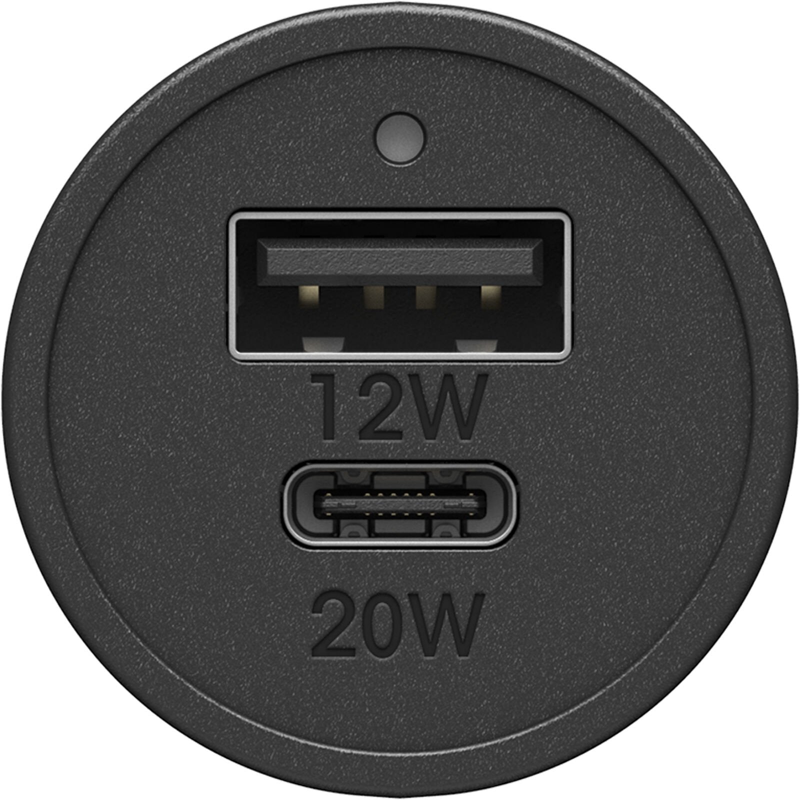 OtterBox USB-C + USB-A Dual Port 32W Car Charger - Black Shimmer (New)