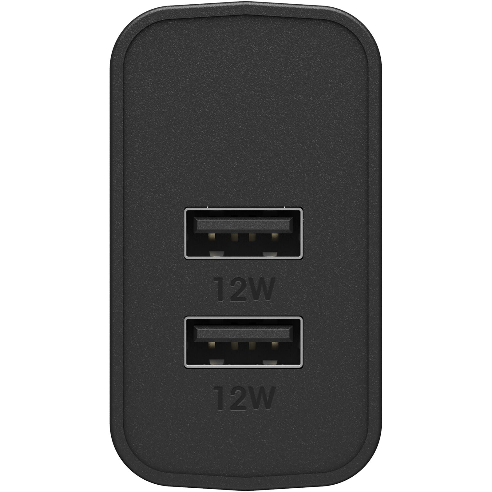 OtterBox USB-A Dual Port Wall Charger, 24W Combined - Black (New)