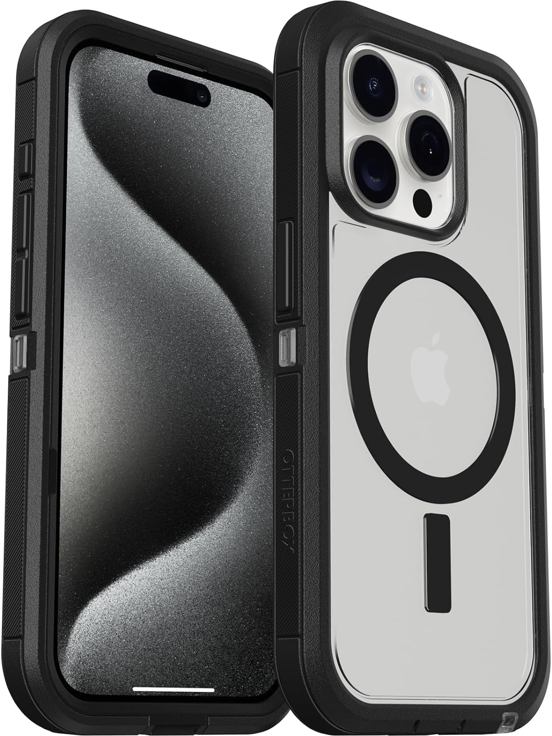OtterBox DEFENDER SERIES XT Case for Apple iPhone 15 Pro - Dark Side (Clear/Black) (Certified Refurbished)