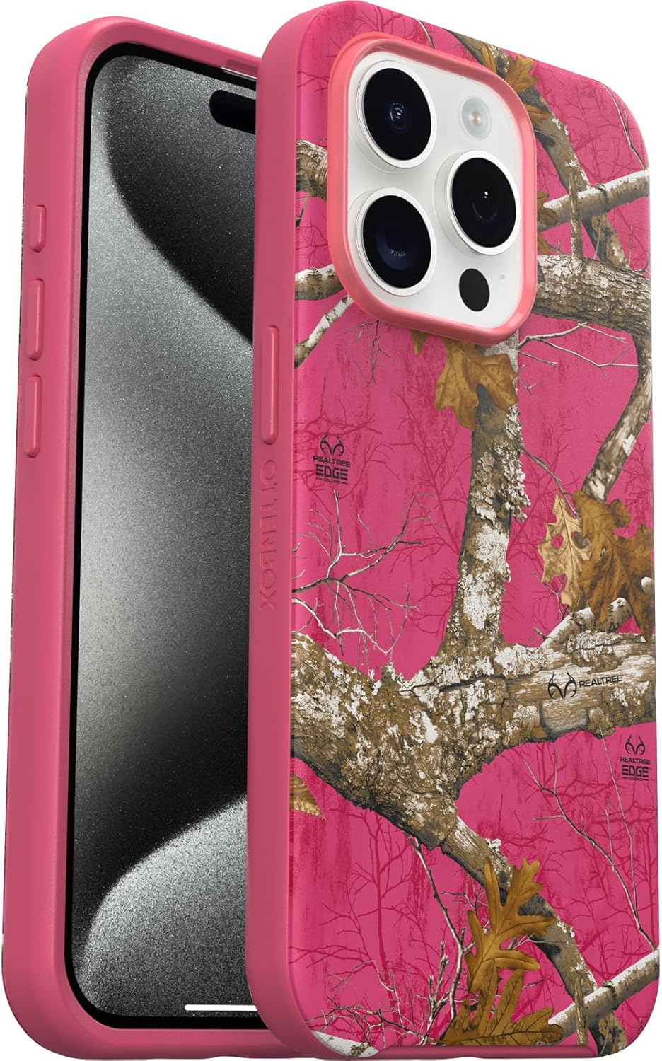 OtterBox SYMMETRY SERIES Case for iPhone 15 Pro - Realtree Flamingo Pink (Camo) (Certified Refurbished)
