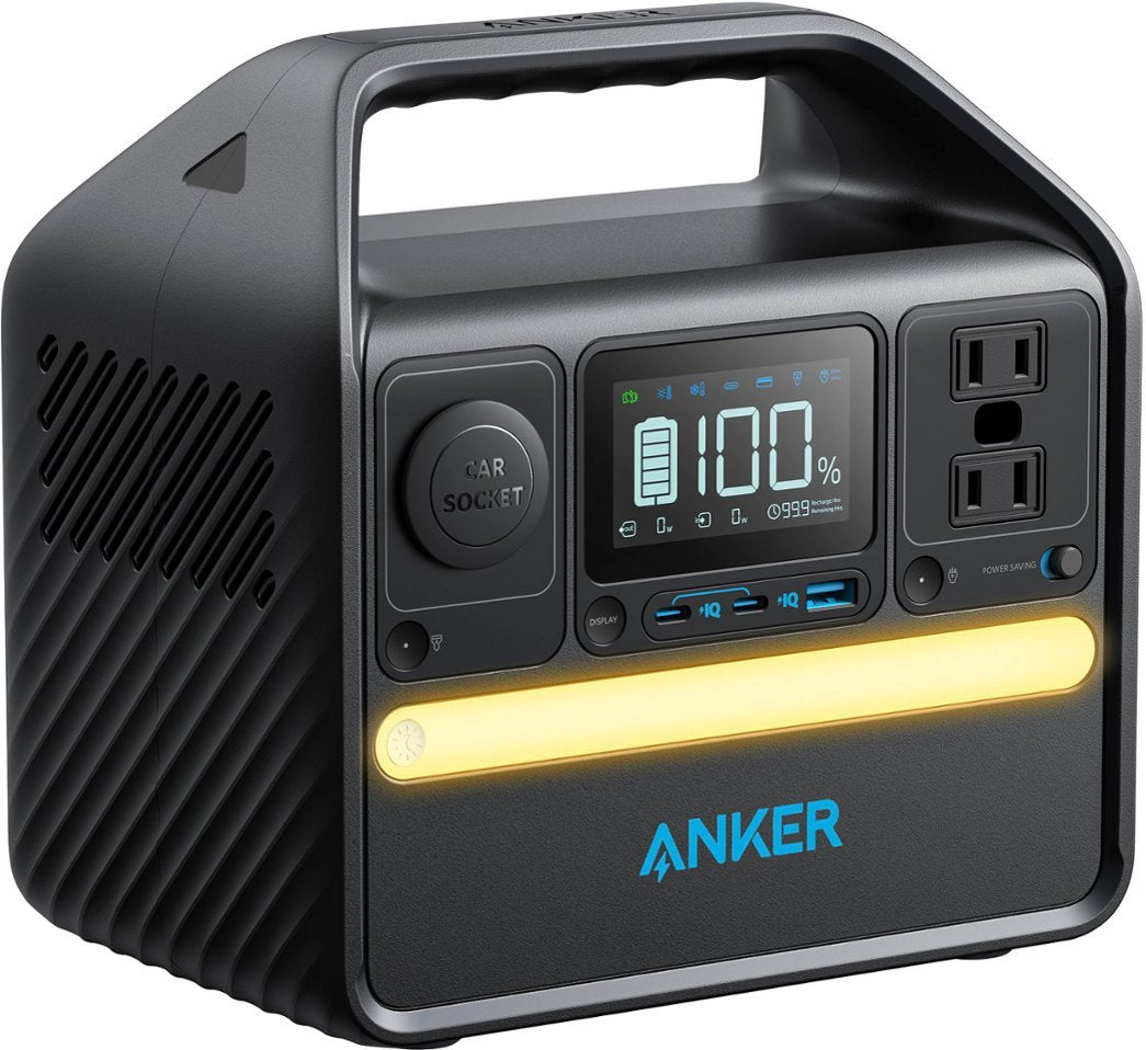 Anker SOLIX 522 Portable Power Station - 299Wh|300W Solar Generator - Black (Certified Refurbished)