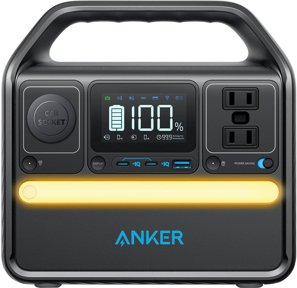 Anker SOLIX 522 Portable Power Station - 299Wh|300W Solar Generator - Black (Certified Refurbished)