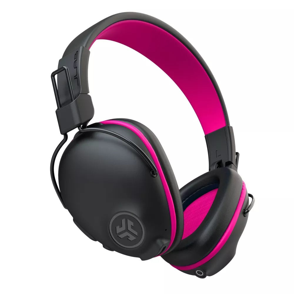 JLab JBuddies Pro Over-Ear Bluetooth Wireless Kids' Headphones - Black/Pink (New)