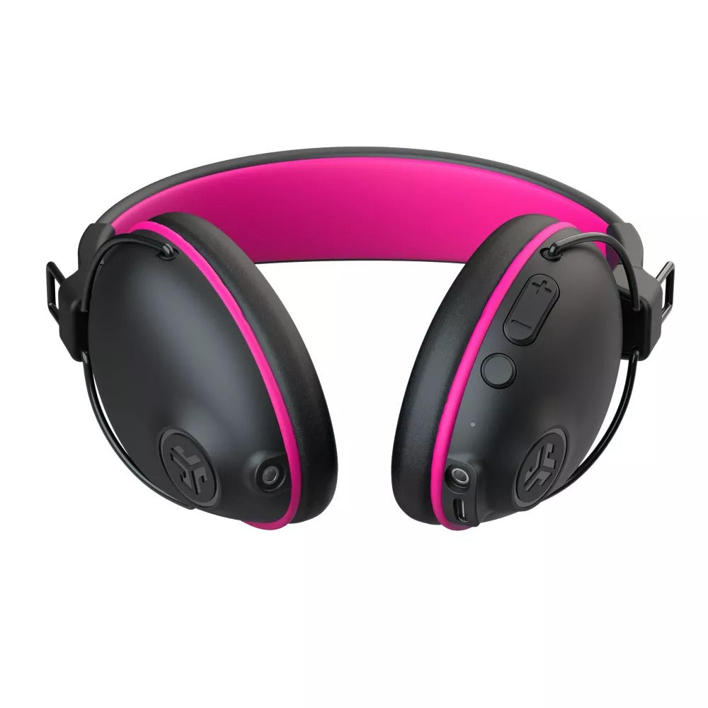 JLab JBuddies Pro Over-Ear Bluetooth Wireless Kids' Headphones - Black/Pink (New)