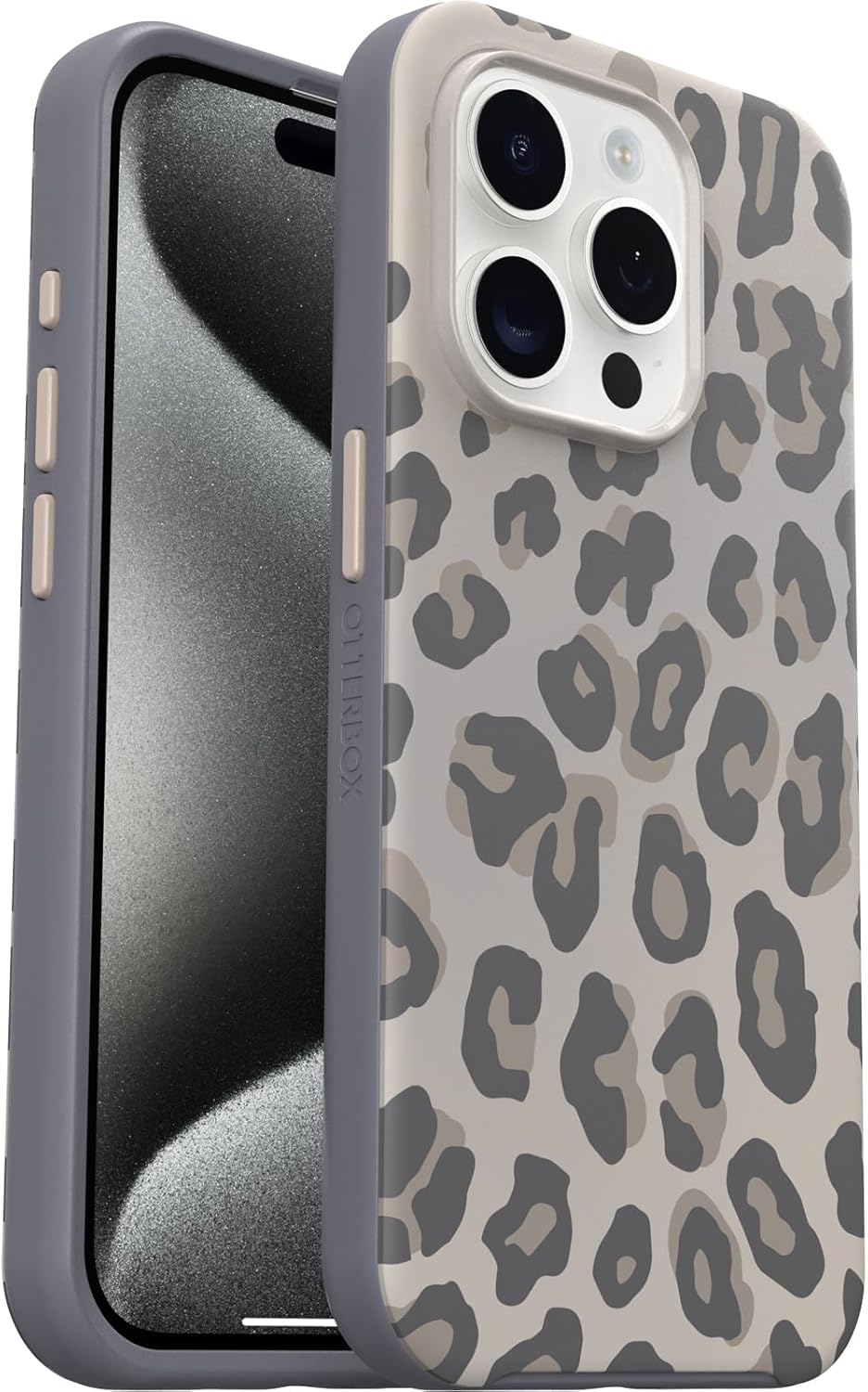 OtterBox SYMMETRY SERIES MagSafe Case for iPhone 15 Pro Max - Wild Cat (Gray) (Certified Refurbished)