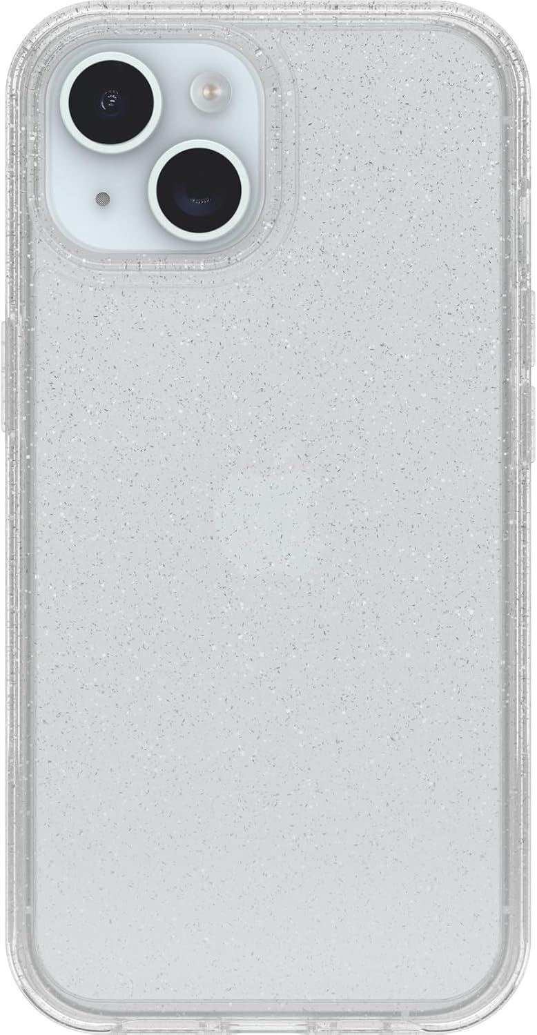 OtterBox SYMMETRY SERIES Case for iPhone 15, 14, & 13 - Stardust (Clear Glitter) (New)