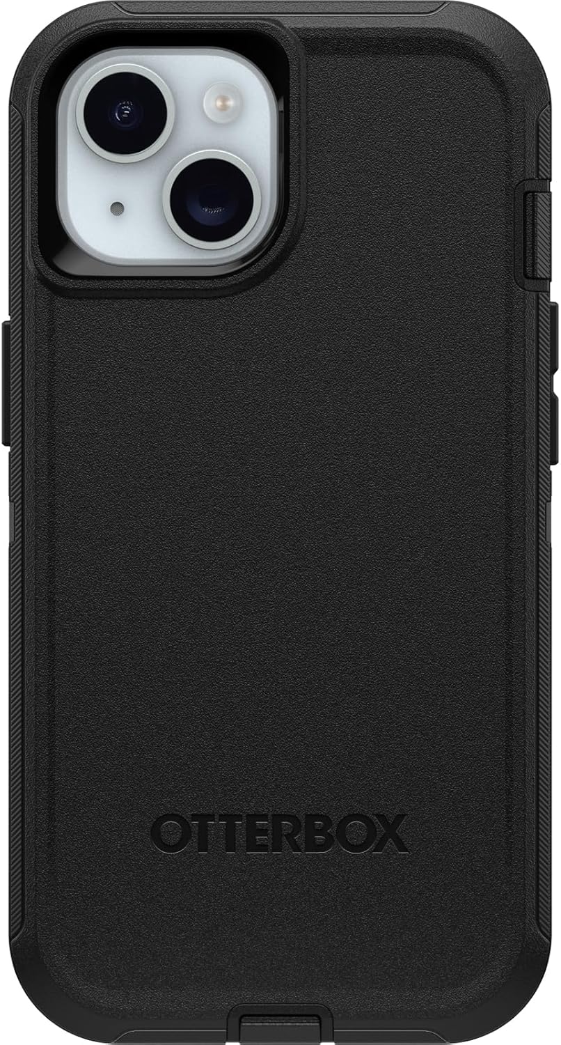 OtterBox DEFENDER SERIES Case for iPhone 15 - Black (Certified Refurbished)