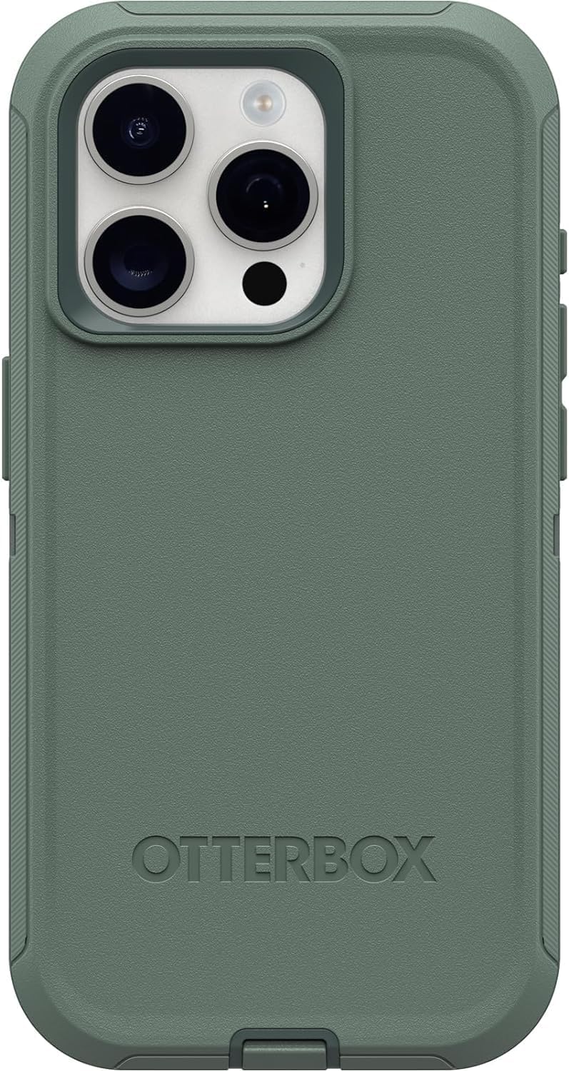 OtterBox DEFENDER SERIES Case for iPhone 15 Pro - Forest Ranger (Green) (Certified Refurbished)