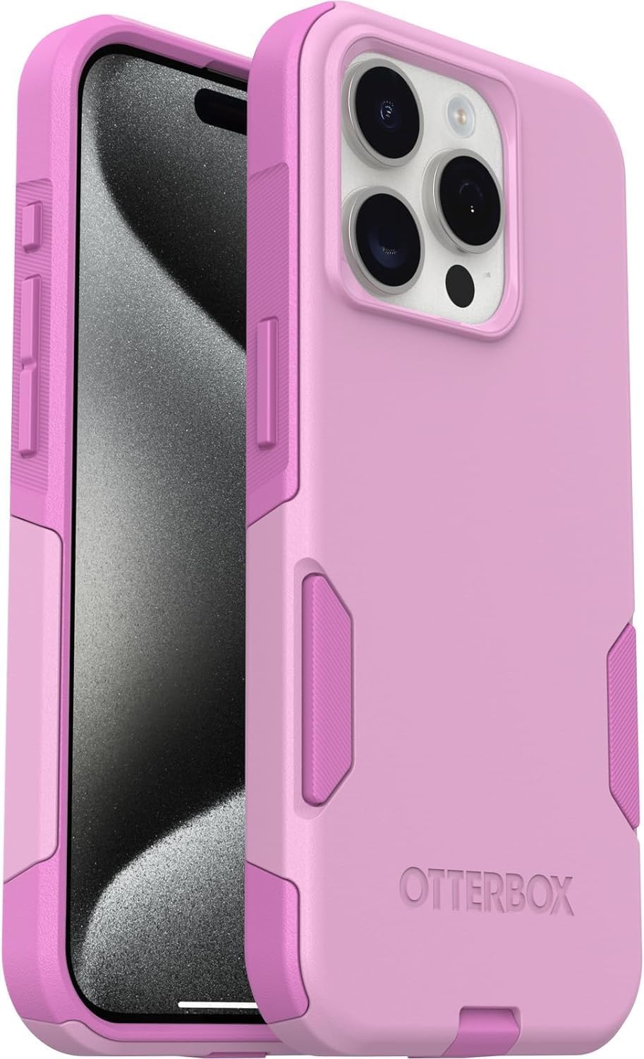 OtterBox COMMUTER SERIES MagSafe Case for iPhone 15 - Run Wildflower (Pink) (Certified Refurbished)