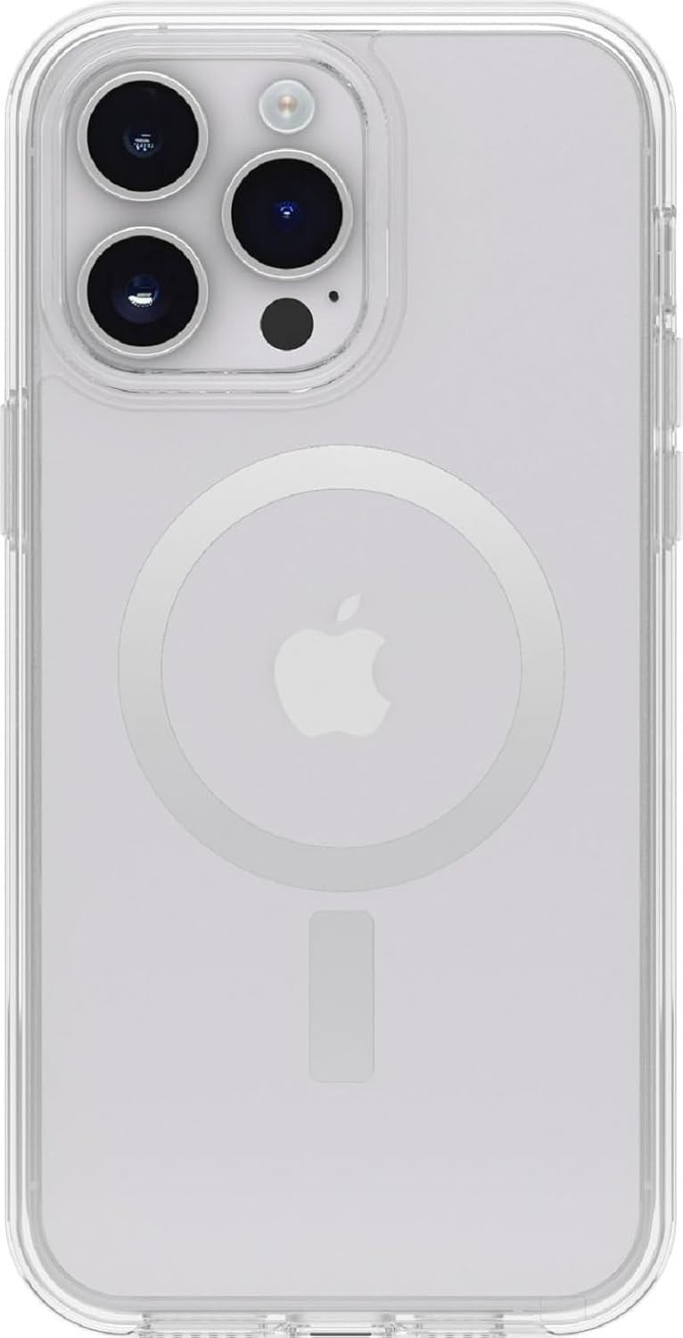 OtterBox SYMMETRY SERIES+ case w/Magsafe for Apple iPhone 15, 14, & 13 - Clear (77-93105) (New)