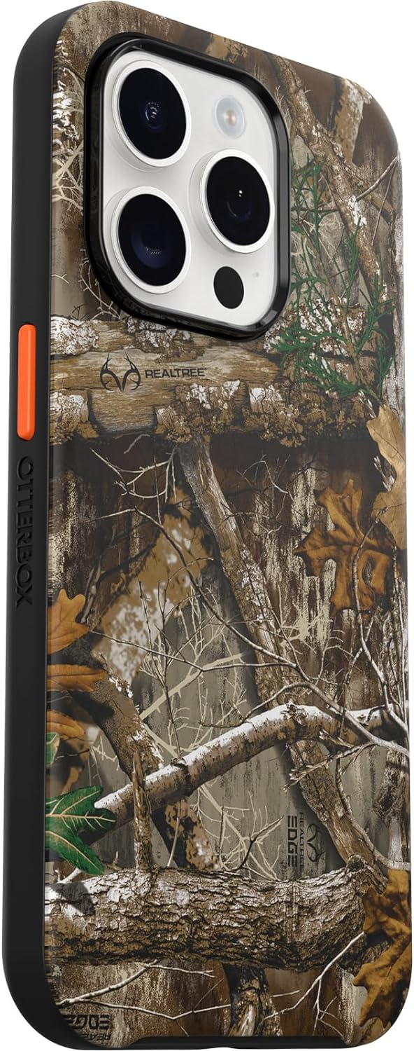 OtterBox SYMMETRY SERIES Case for iPhone 15 Pro - Realtree Blaze Edge (Camo Graphic) (Certified Refurbished)