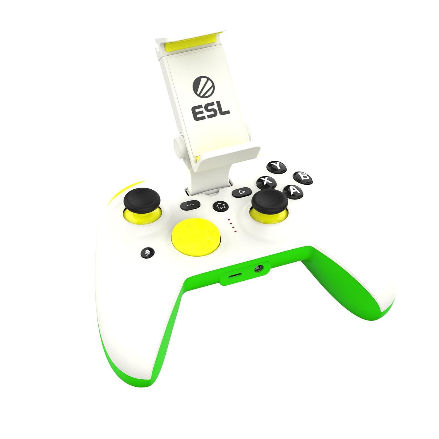 RiotPWR ESL Game Controller for Android Phones USB-C - MultiColored(White/Green) (Renewed)