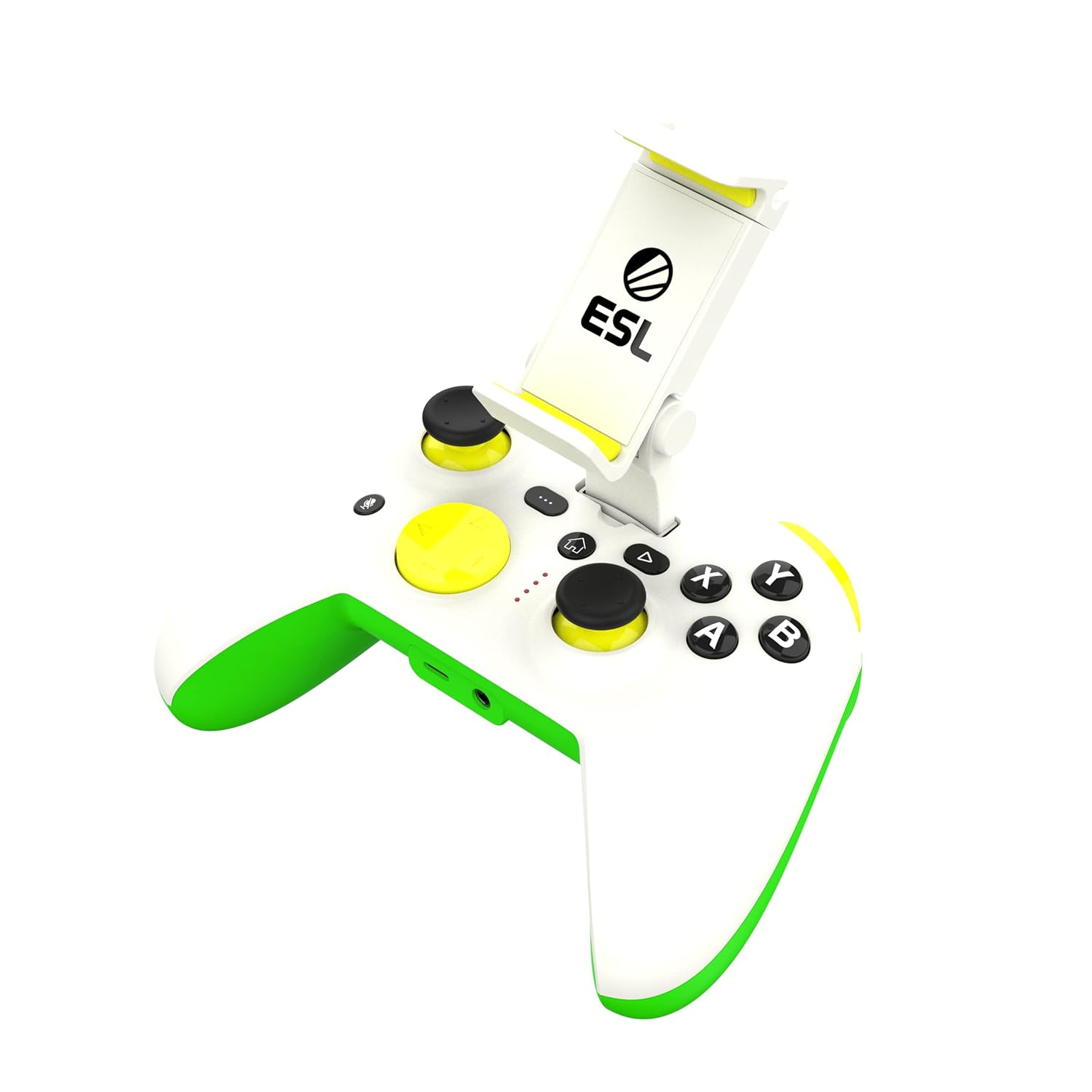 RiotPWR ESL Game Controller for Android Phones USB-C - MultiColored(White/Green) (Renewed)