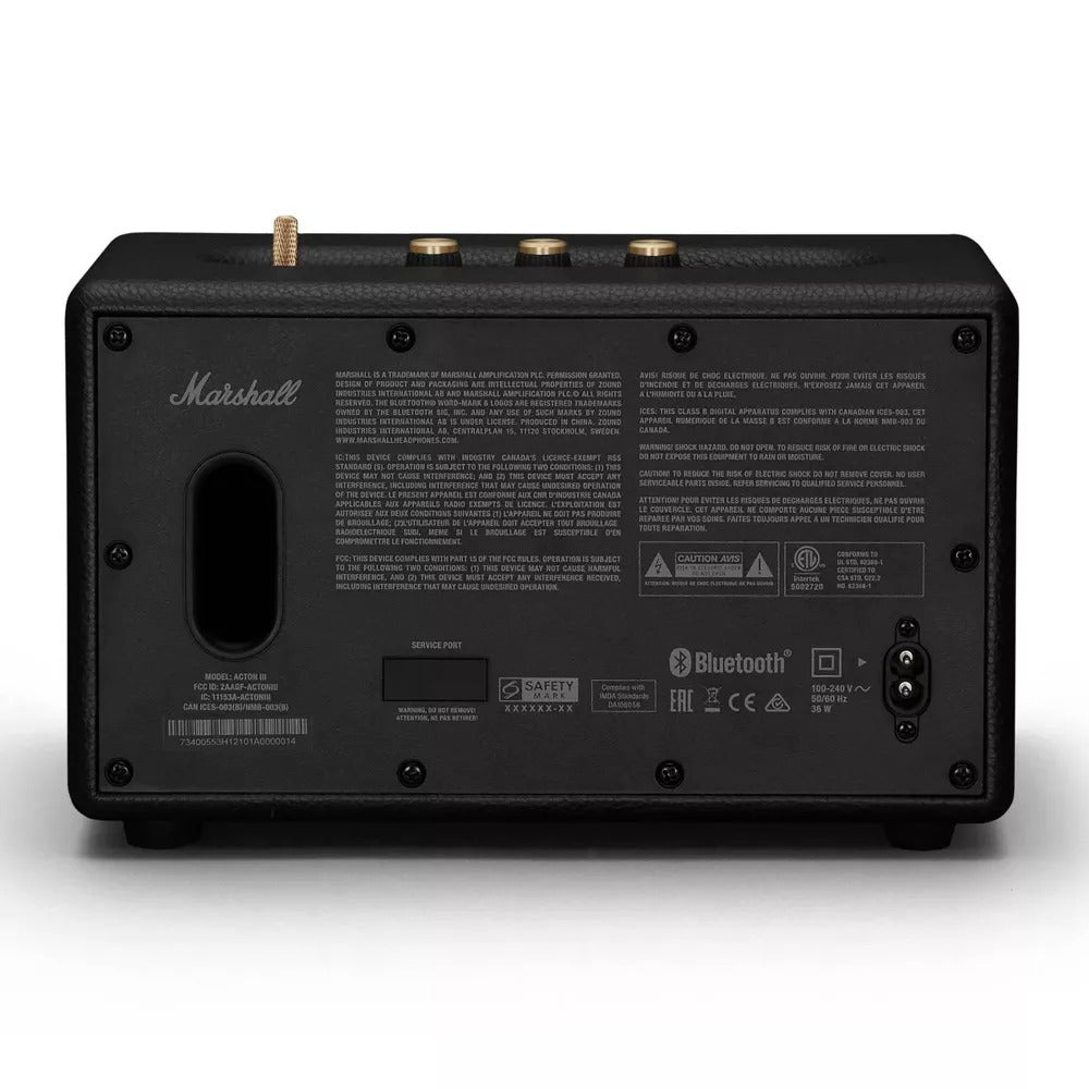 Marshall Acton III Bluetooth Speaker - Black (New)