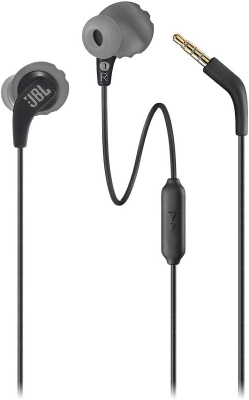 JBL Endurance RUN Wired Sport In-Ear Headphones - Black (New)