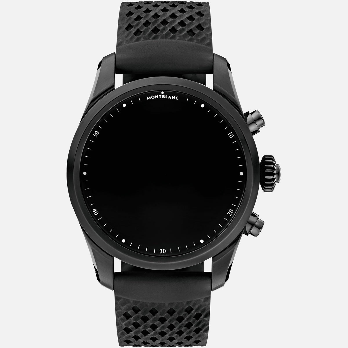 Montblanc Summit 2+ (Wifi + LTE Unlocked) Black Rubber Strap Smartwatch (Renewed)