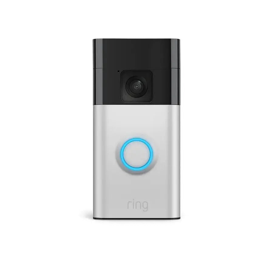 Ring Battery Smart Wifi Video Doorbell - Satin Nickel (New)