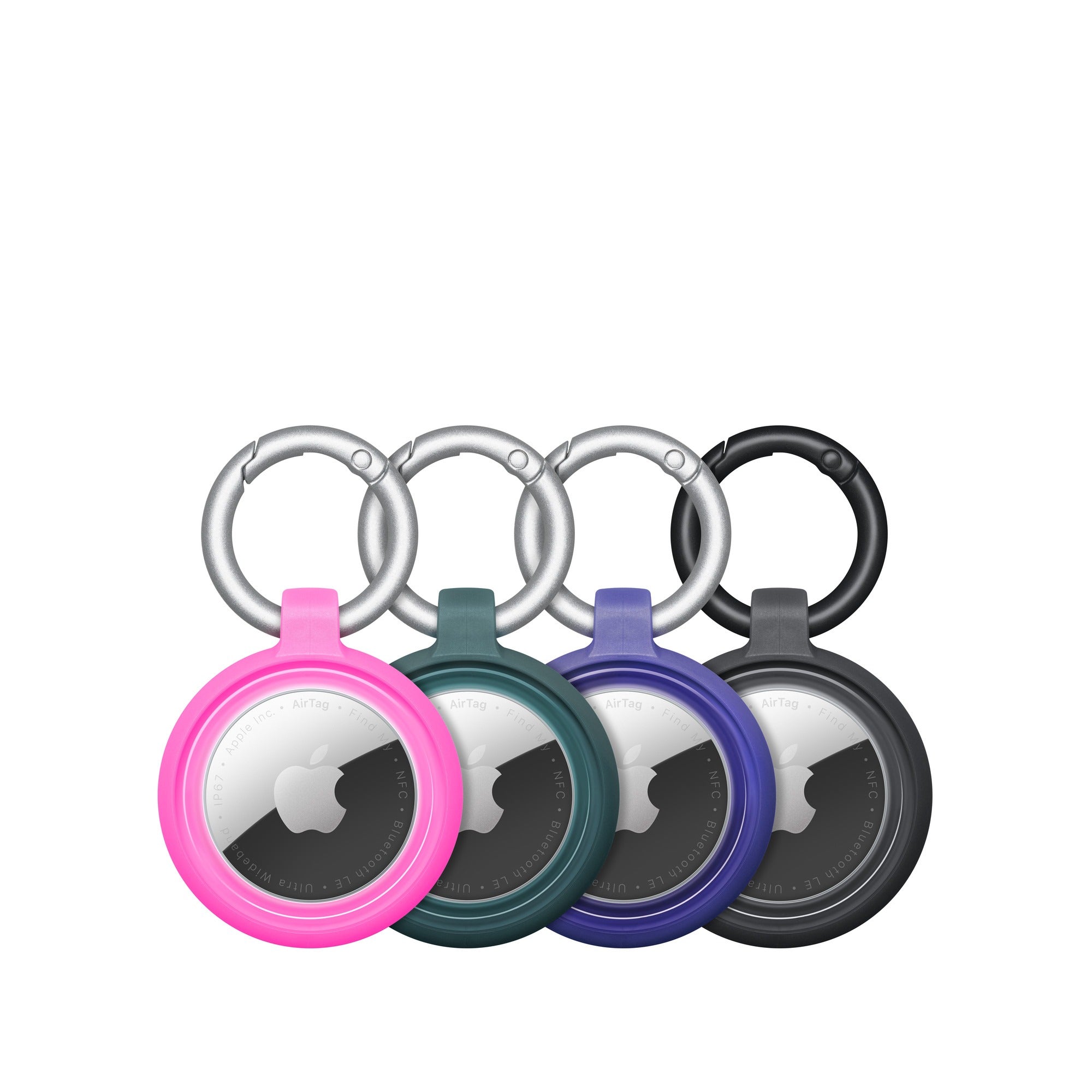 OtterBox LUMEN SERIES AirTag Case - 4 Pack - Ocean Life (Black/Green/Blue/Pink) (New)