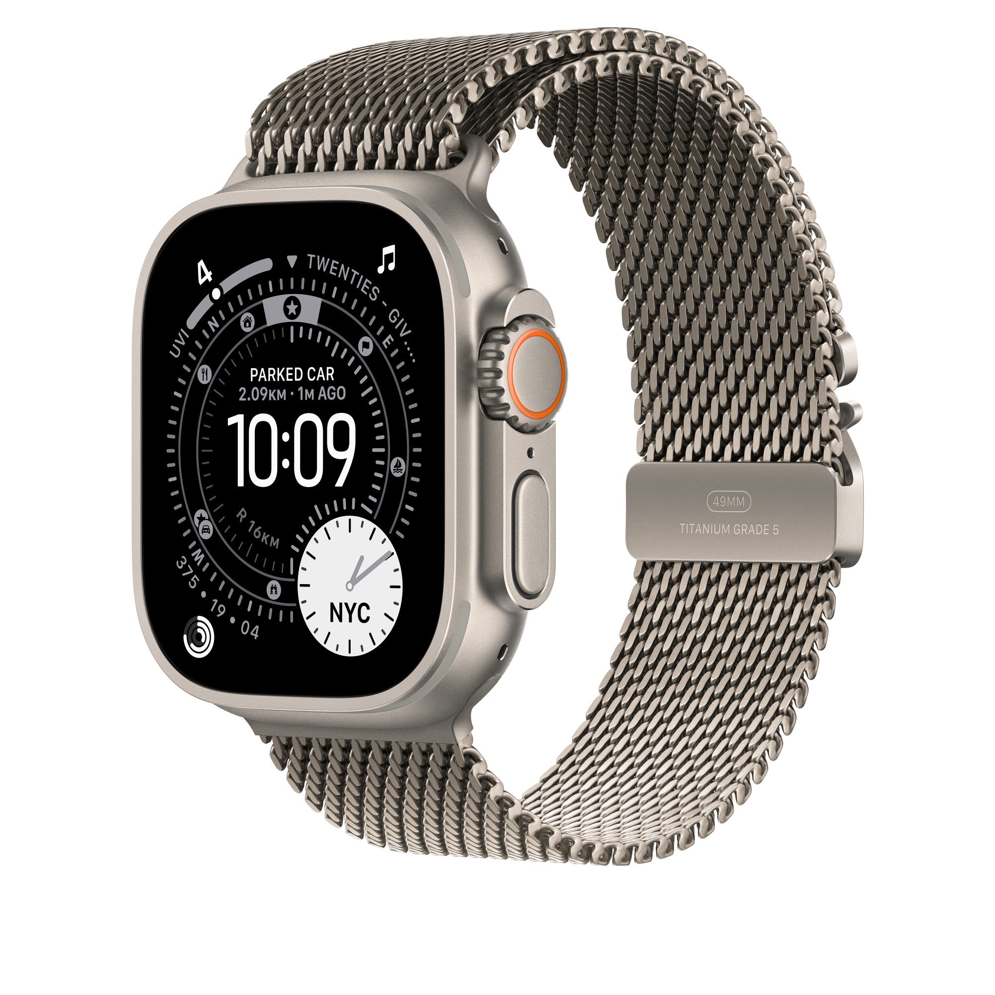 Apple Milanese Loop 49mm Natural Titanium Band – Medium (New)