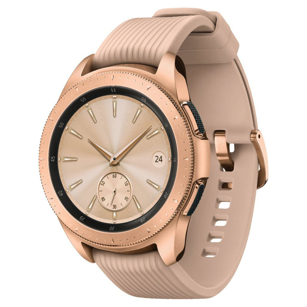 Samsung Galaxy Watch, Unlocked GPS+LTE w/ 42mm Rose Gold Case & Pink Sand Rubber Band (Pre-Owned)