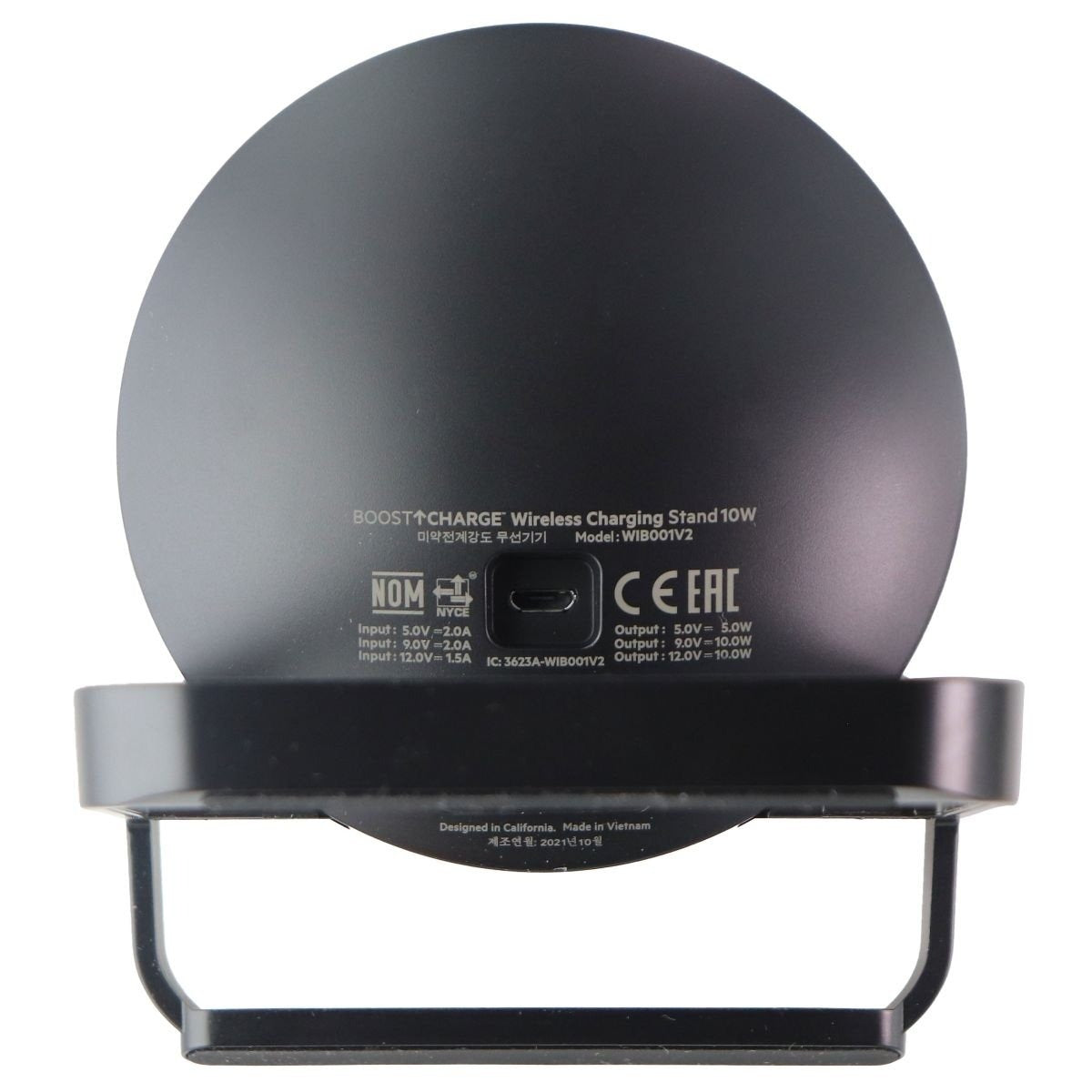 Belkin Boost Up Wireless Charging Stand 10W Qi Wireless Charger - Black (Pre-Owned)