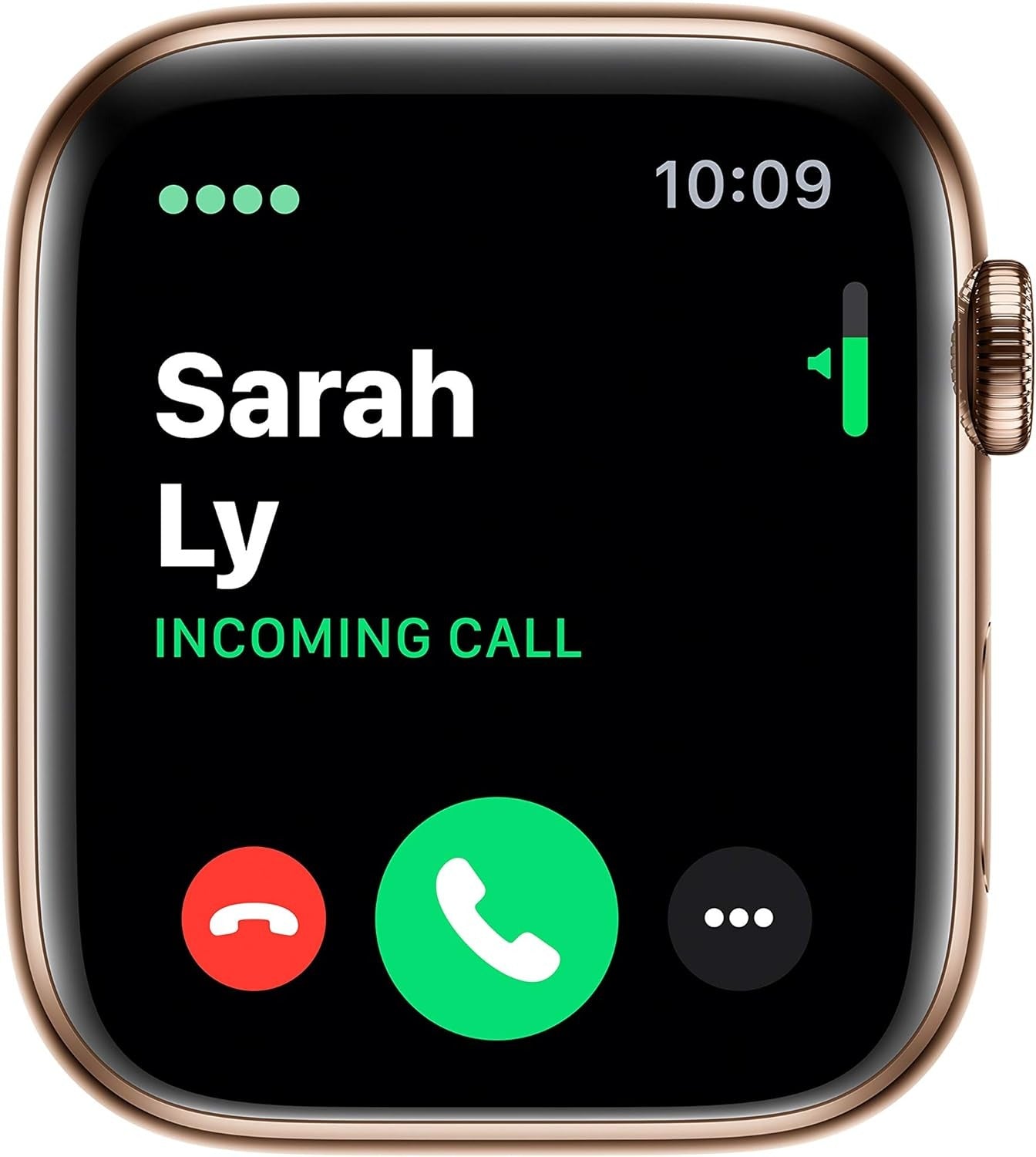 Apple Watch Series 5 GPS+LTE w/ 44MM Gold Stainless Steel Case, Stone Sport Band (Pre-Owned)