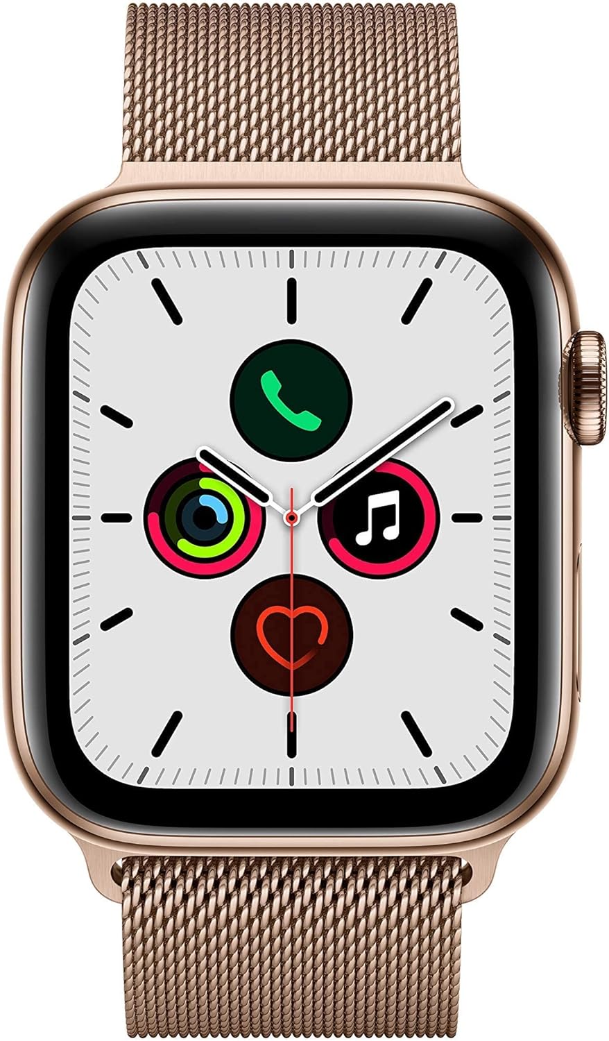 Apple Watch Series 5 (GPS+LTE) 44MM Gold Stainless Steel Case &amp; Milanese Loop (Refurbished)