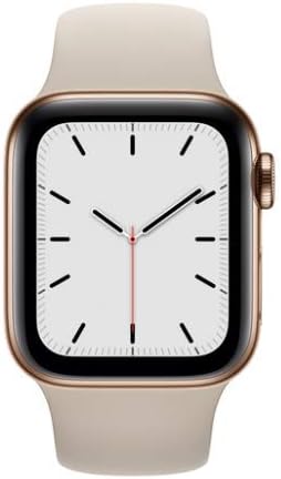 Apple Watch Series 5 (2019) 40mm GPS + Cellular - Gold Stainless Steel Case & Stone Sport Band (Pre-Owned)
