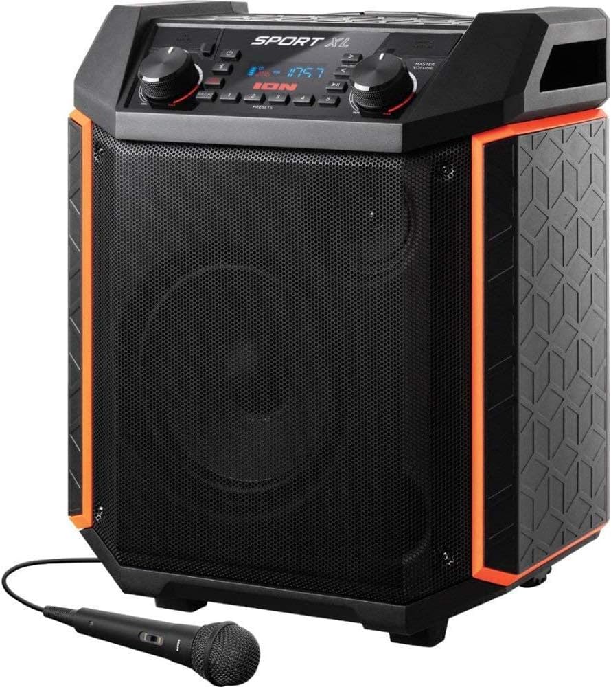 Ion Audio Sport XL, 8" 2-Way Tailgate Portable PA Speaker - Black / Orange (Pre-Owned)