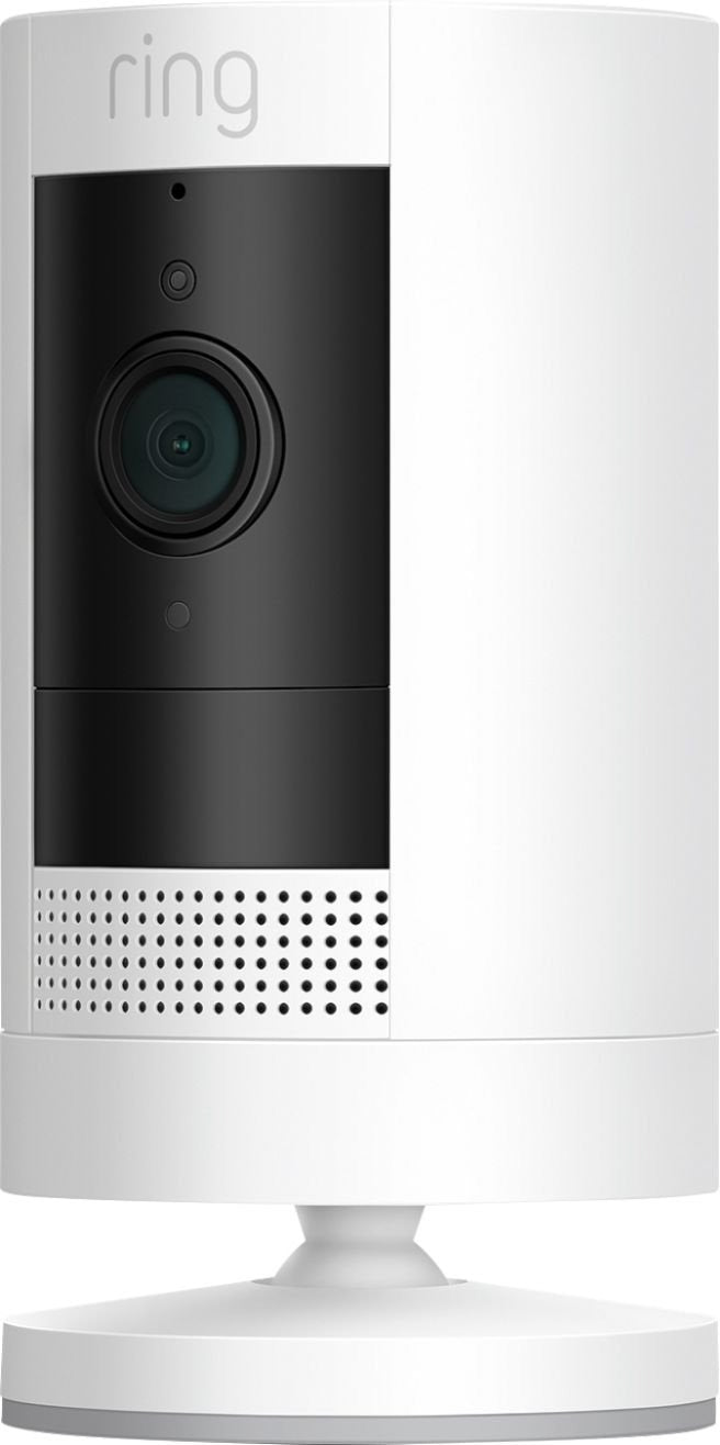 Ring Indoor Plug-In 1080p Wi-Fi Motion-Activated Security Camera - White (Pre-Owned)