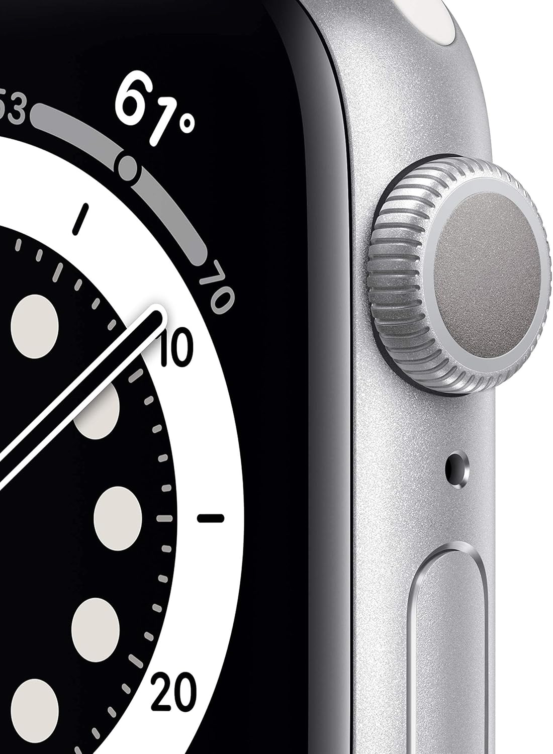 Apple Watch Series 6 (GPS) 40MM Silver Titanium Case White Sport Band (Pre-Owned)