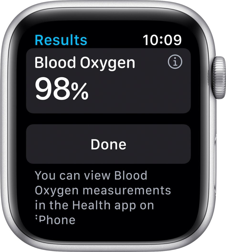 Apple Watch Series 6 (GPS + LTE) 44mm Silver Aluminum Case & White Sport Band (Pre-Owned)