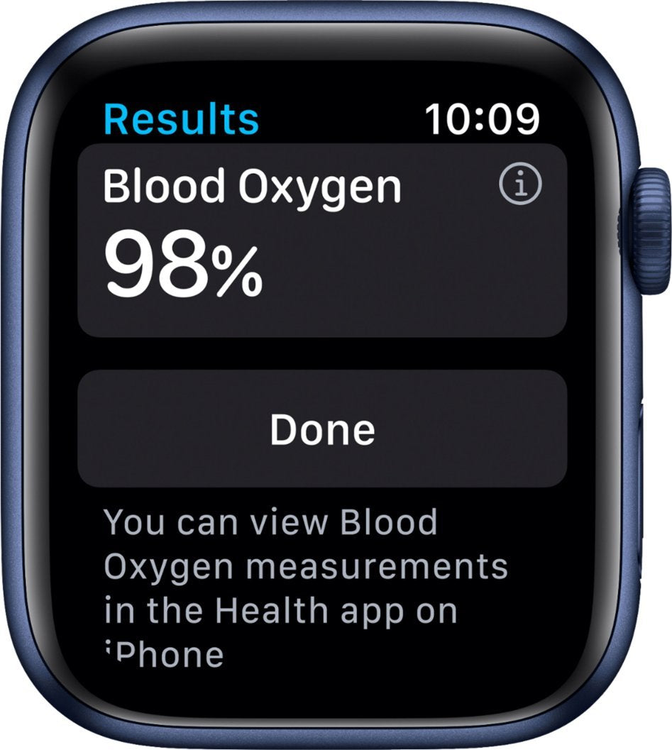 Apple Watch Series 6 (2020) 44mm GPS + Cellular - Blue Aluminum Case & Deep Navy Sport Band (Pre-Owned)