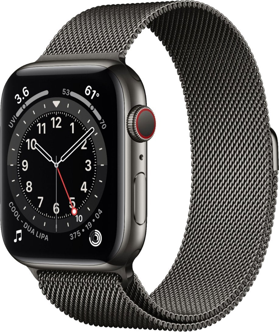 Apple Watch Series 6 (GPS+LTE)44MM Graphite Stainless Steel Case & Milanese Loop (Certified Refurbished)