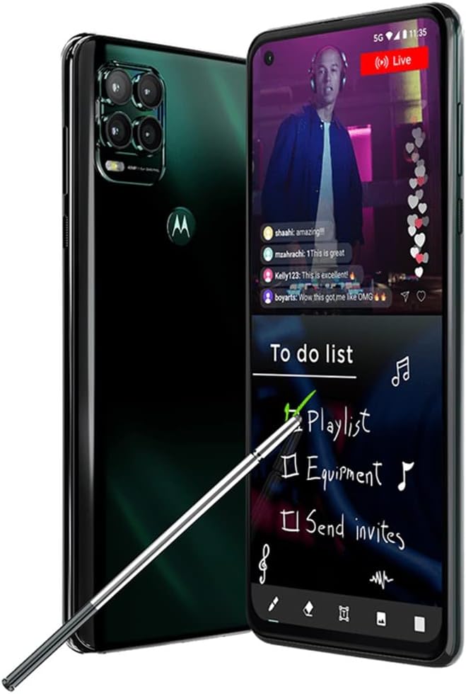Moto g stylus 5g - 128GB (Wifi + LTE) (Unlocked) - Cosmic Emerald (Pre-Owned)