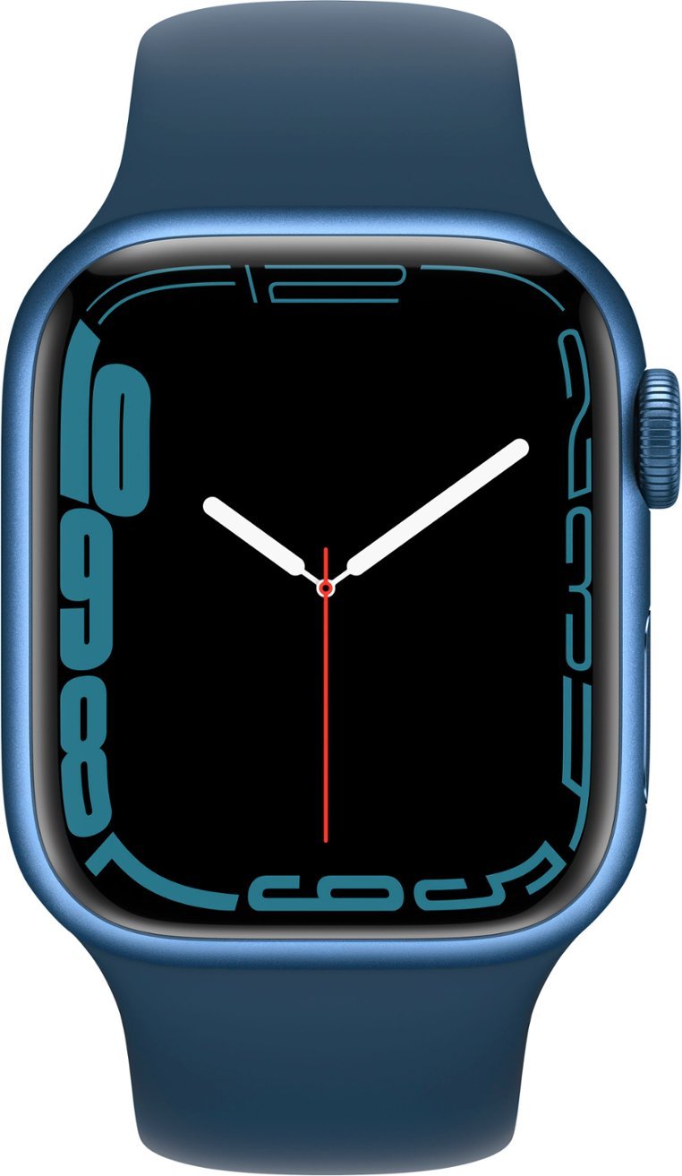 Apple Watch Series 7 (2021) 41mm GPS + Cellular - Blue Aluminum Case & Abyss Blue Sport Band (Pre-Owned)