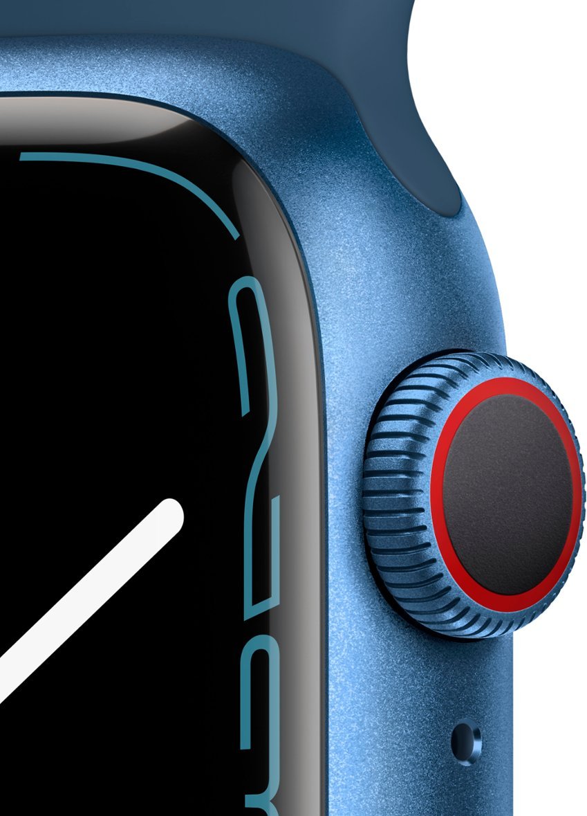 Apple Watch Series 7 (2021) 41mm GPS + Cellular - Blue Aluminum Case & Abyss Blue Sport Band (Pre-Owned)
