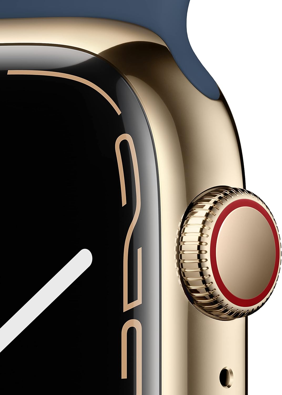 Apple Watch Series 7 (GPS + LTE) 45MM Gold Stainless Steel Case Abyss Blue Sport Band (Pre-Owned)
