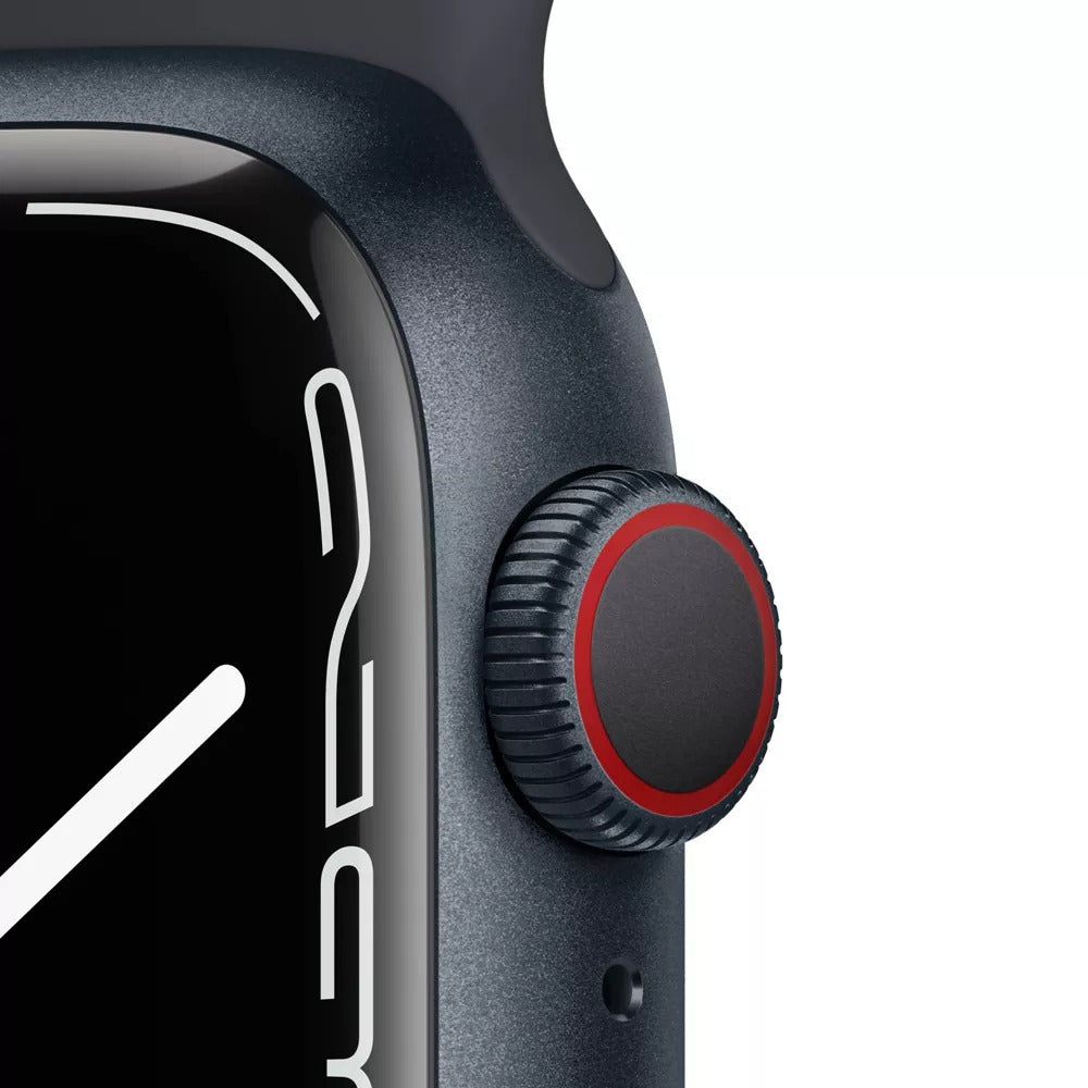 Apple Watch (GPS+LTE) Series 7 45MM SpaceBlack Titanium Case Midnight Sport Band (Refurbished)
