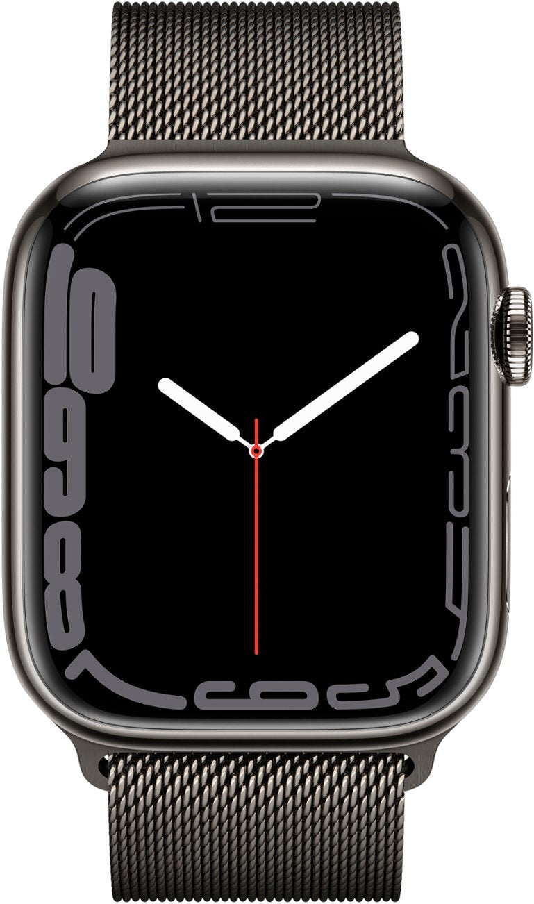 Apple Watch Series 7 (GPS+LTE) 45MM Graphite Stainless Steel Case Milanese Loop (Pre-Owned)