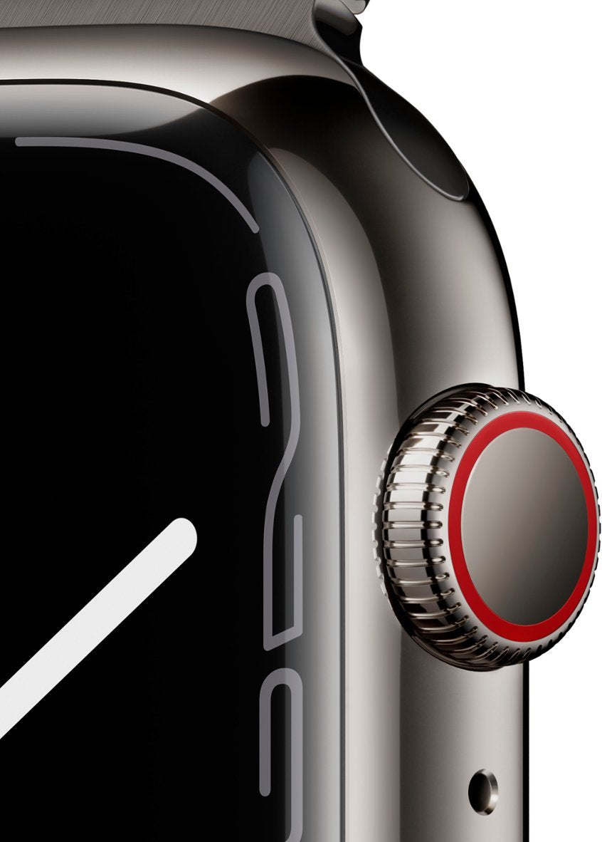 Apple Watch Series 7 (GPS+LTE) 45MM Graphite Stainless Steel Case Milanese Loop (Pre-Owned)