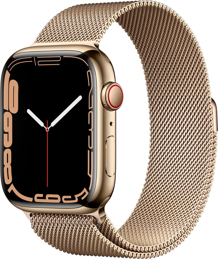 Apple Watch Series 7 (GPS + LTE) 45MM Gold Stainless Steel Case Milanese Loop (Pre-Owned)
