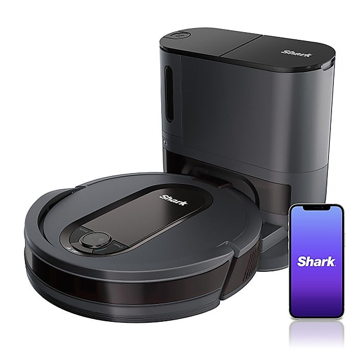 Shark EZ Robot Bagless Vacuum w/ Self-Empty Base and 1 Brush - Dark Gray (Pre-Owned)