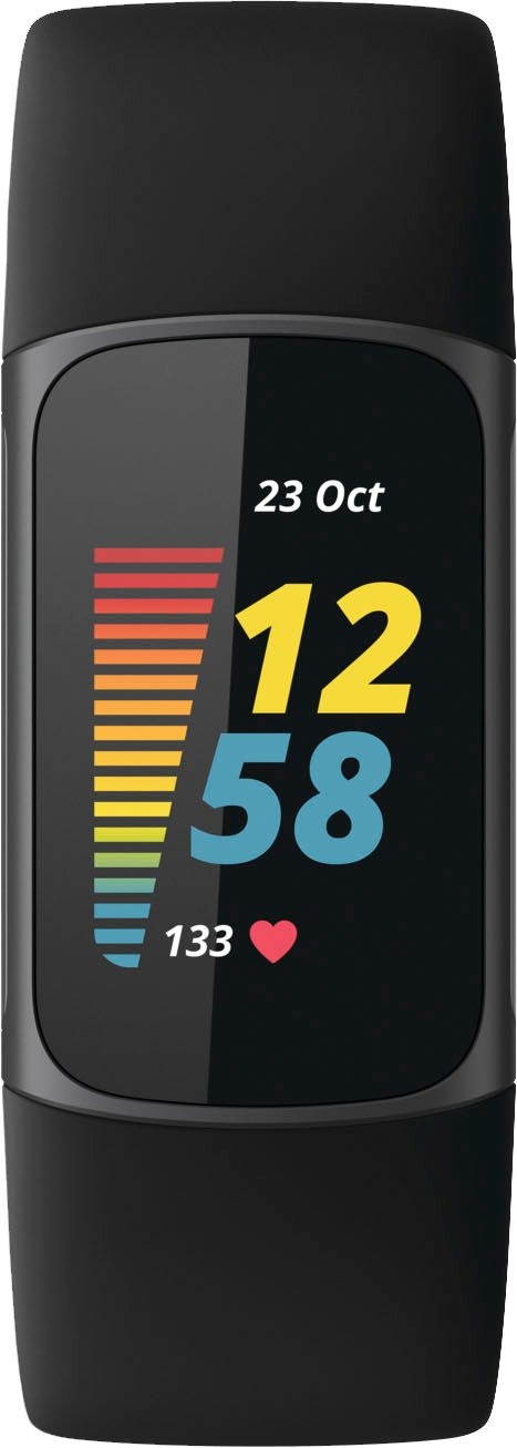 Fitbit Charge 5 Advanced Fitness & Health Tracker with Built-in GPS - Graphite (Pre-Owned)