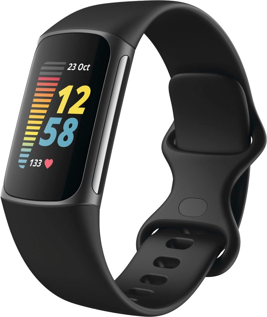 Fitbit Charge 5 Advanced Fitness & Health Tracker with Built-in GPS - Graphite (Pre-Owned)