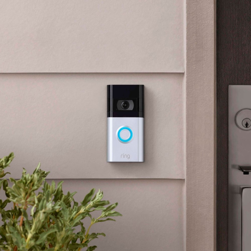 Ring Video Doorbell 4 Smart WIFI Video Doorbell Wired/Battery - Satin Nickel (Pre-Owned)